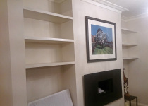 fitted alcove shelving